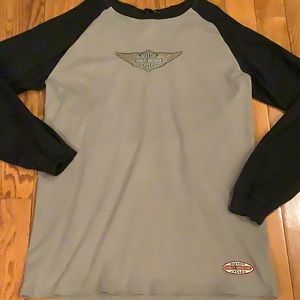 Harley Davidson men’s baseball style tee L EUC